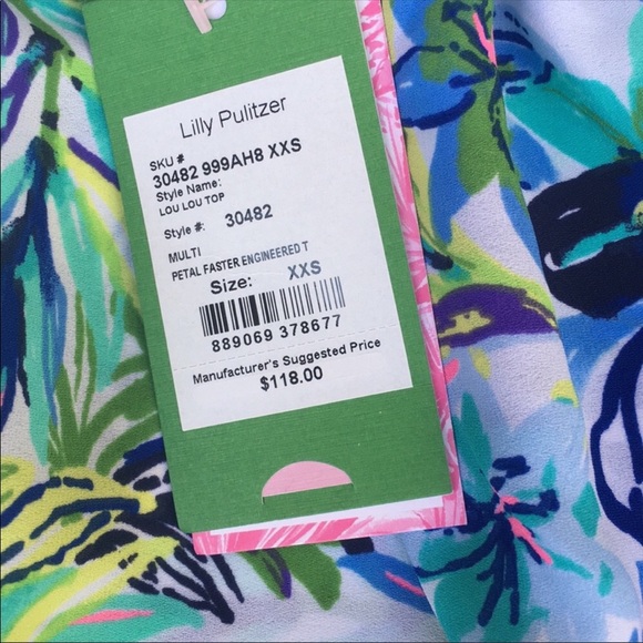 Lilly Pulitzer lou Lou petal faster blouse - Picture 3 of 6